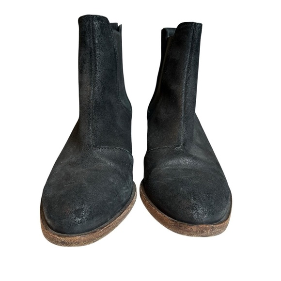 Rag & Bone Suede Chelsea Boots Black Ankle Booties 37 | Italian Made Luxury Chic - Picture 5 of 10